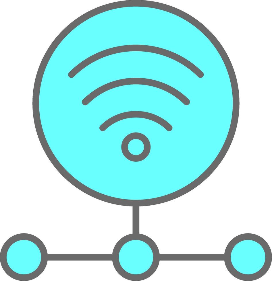 Internet Connection Line Filled Light Icon vector
