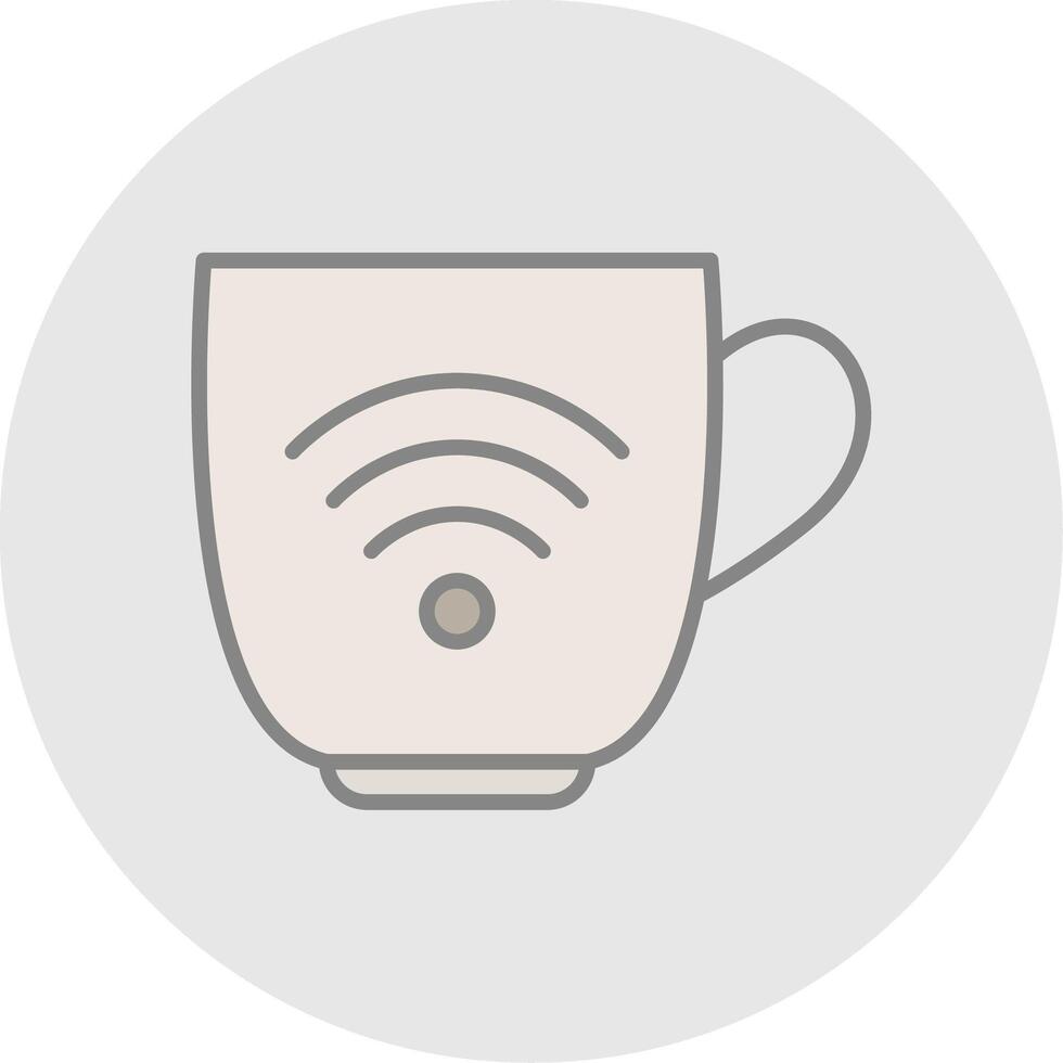 Wifi Line Filled Light Icon vector