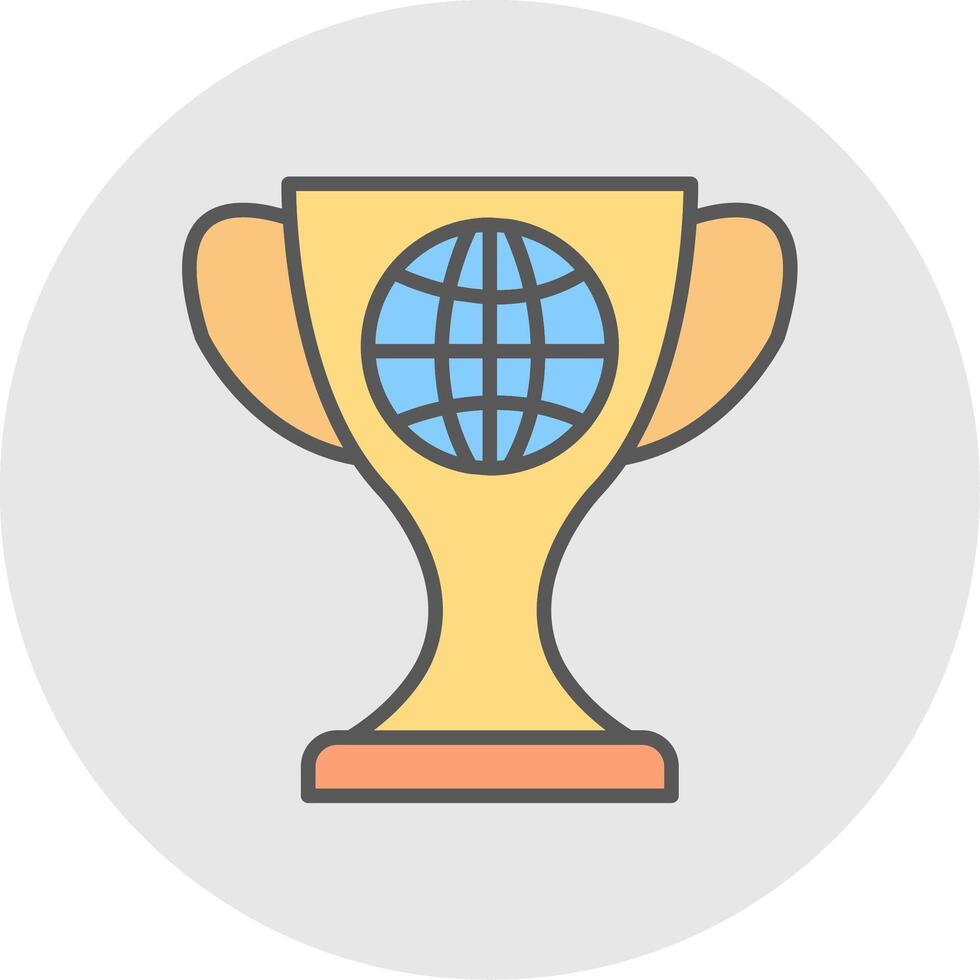 World Line Filled Light Icon vector