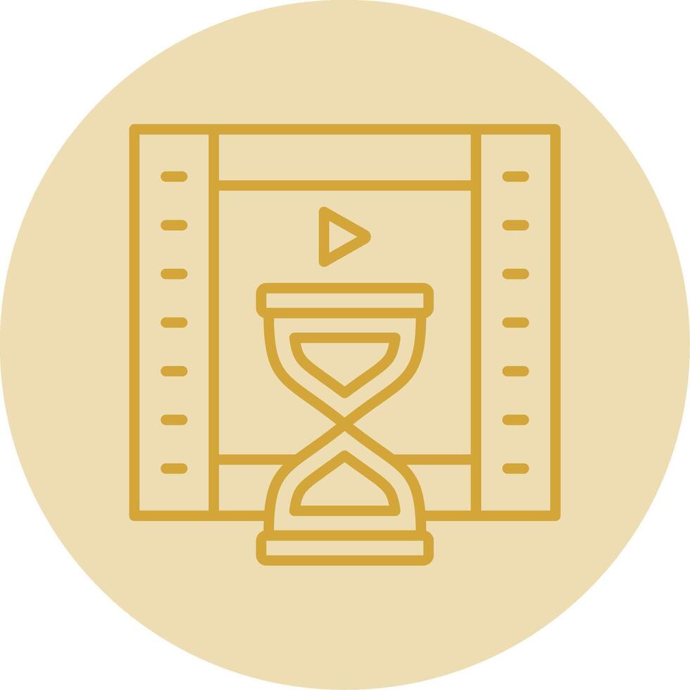 Duration Line Yellow Circle Icon vector