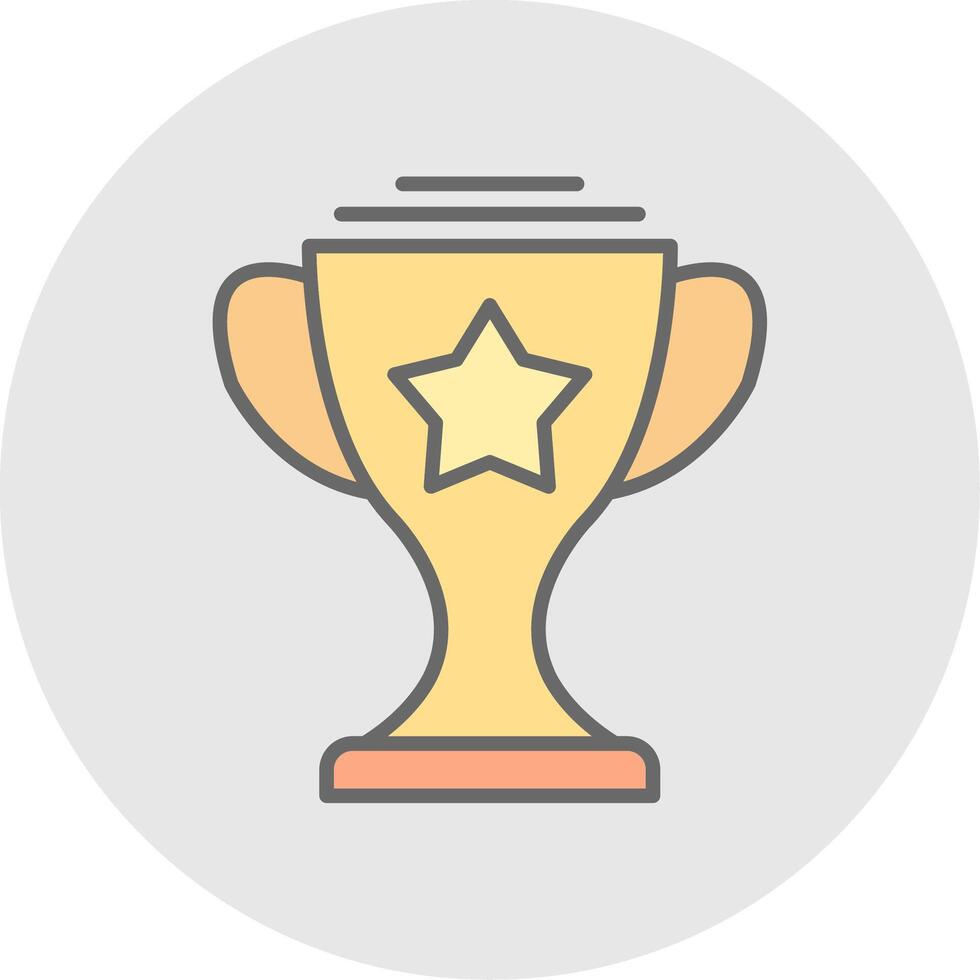 Trophy Line Filled Light Icon vector