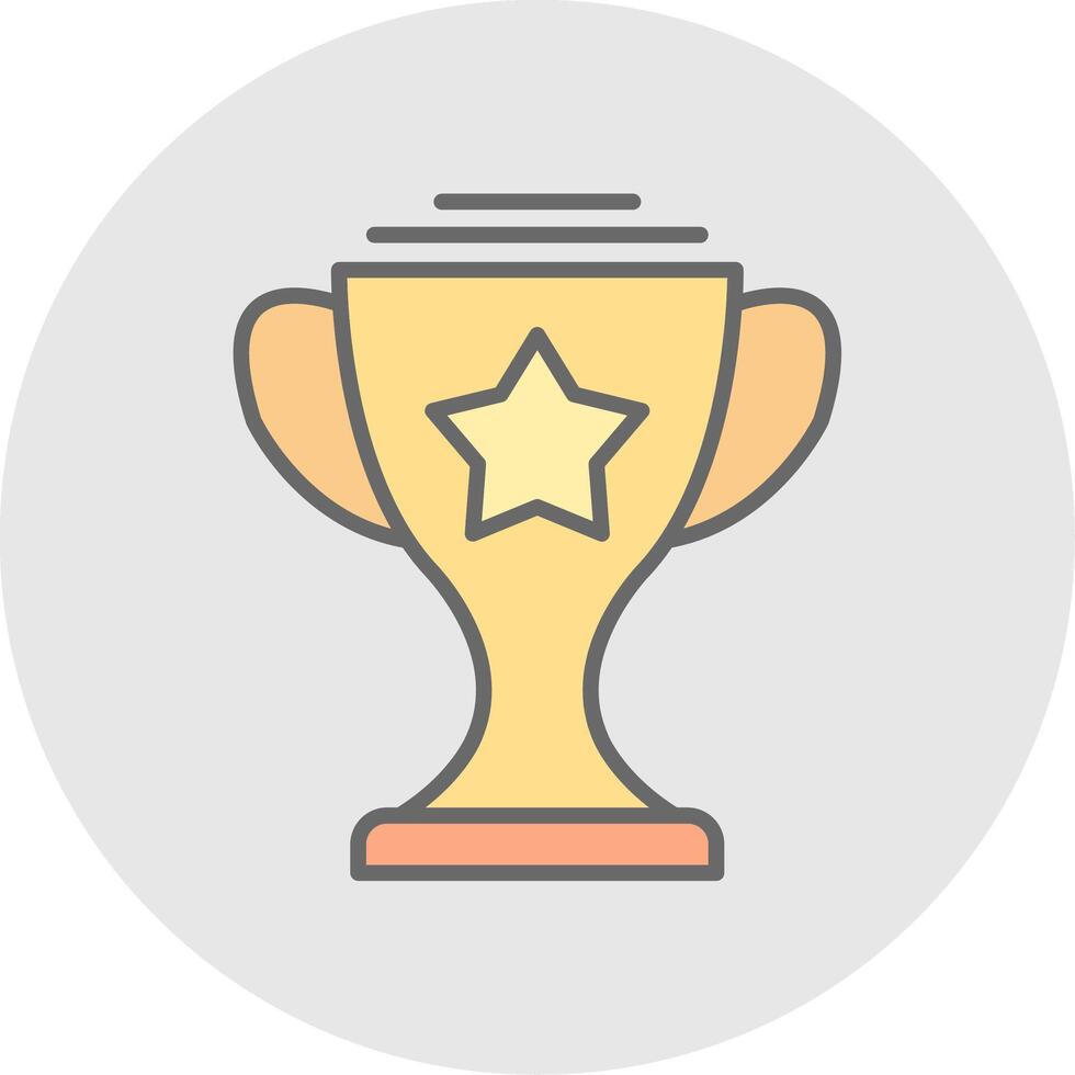 Trophy Line Filled Light Icon vector