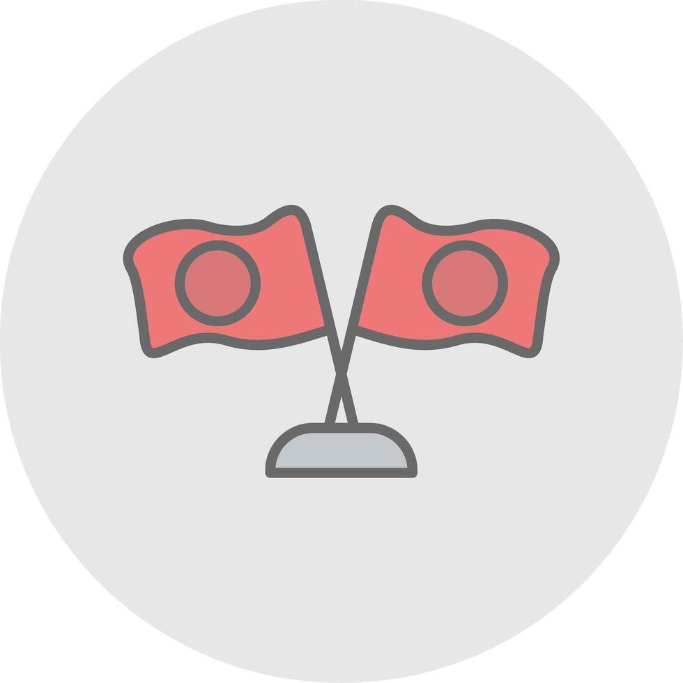 Flags Line Filled Light Icon vector