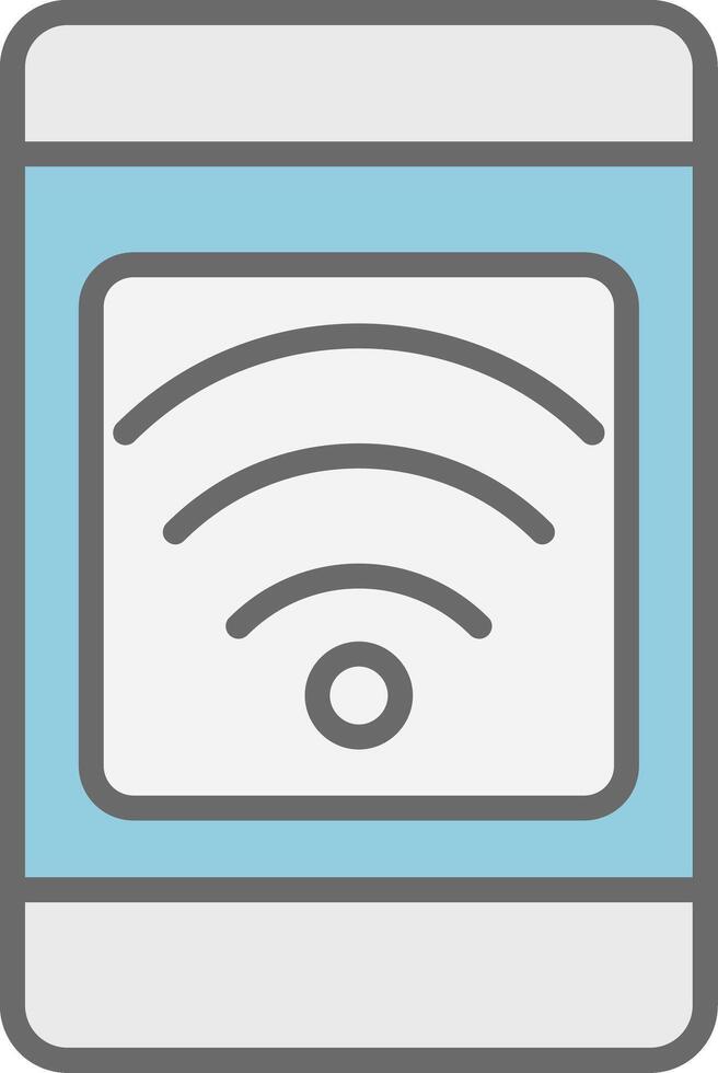 Mobile Connection Line Filled Light Icon vector