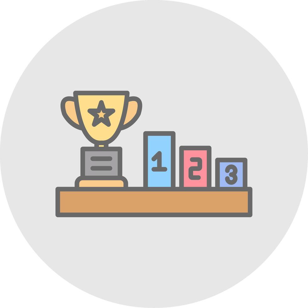 Number Line Filled Light Icon vector