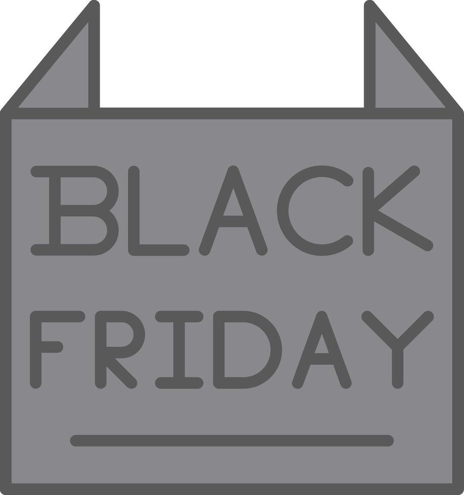Bless Friday Line Filled Light Icon vector