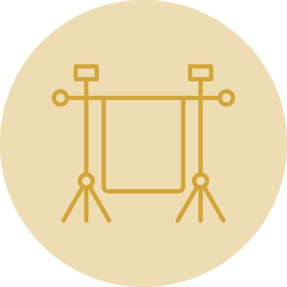 Chroma Line Yellow Circle Icon vector