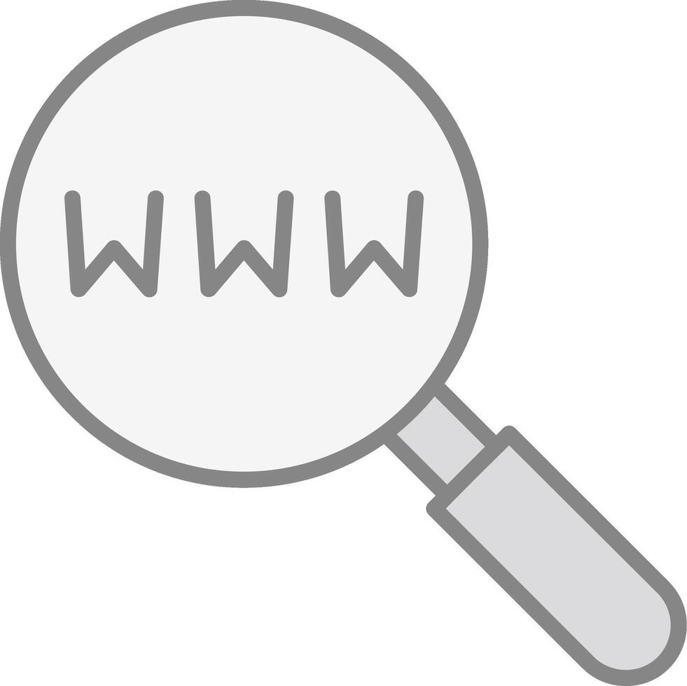 Keyword Research Line Filled Light Icon vector