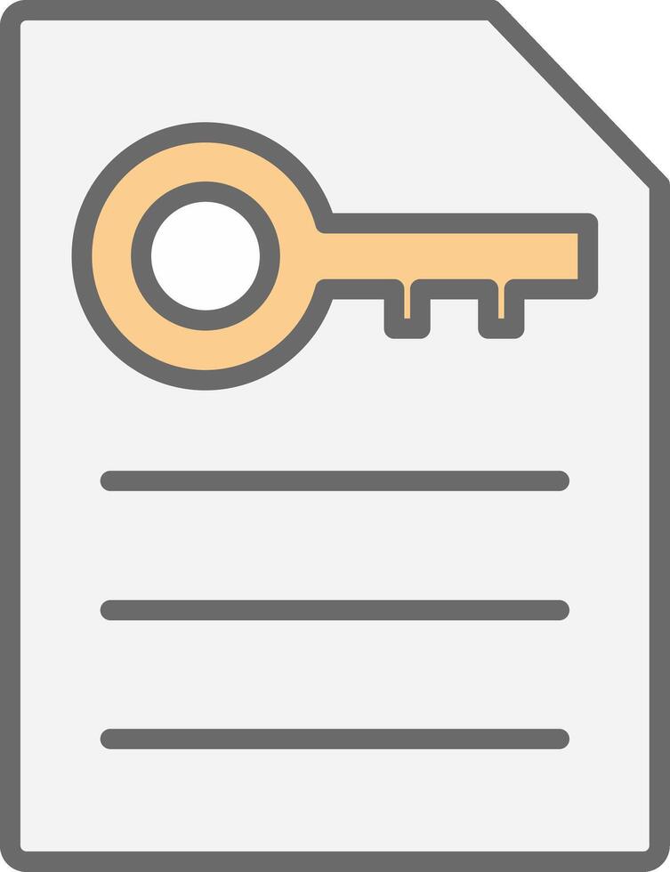 Keyword Generator Line Filled Light Icon vector