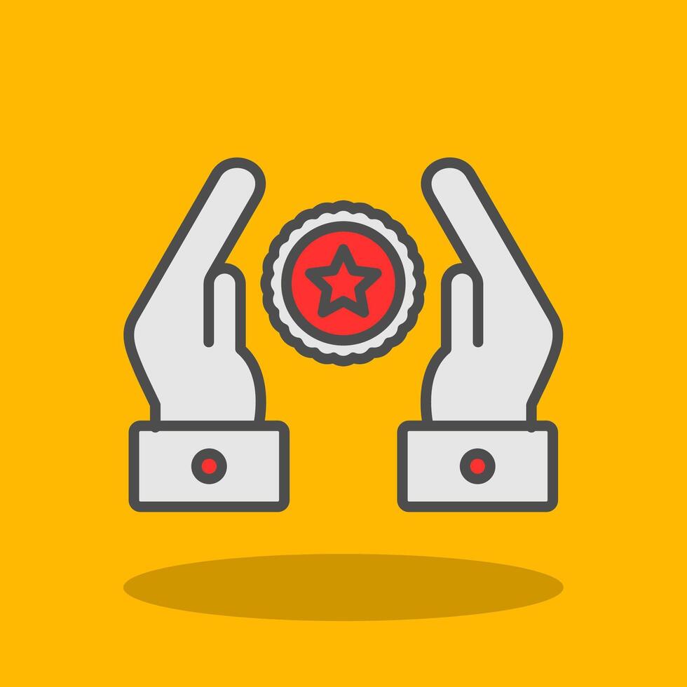 Premium Quality Filled Shadow Icon vector