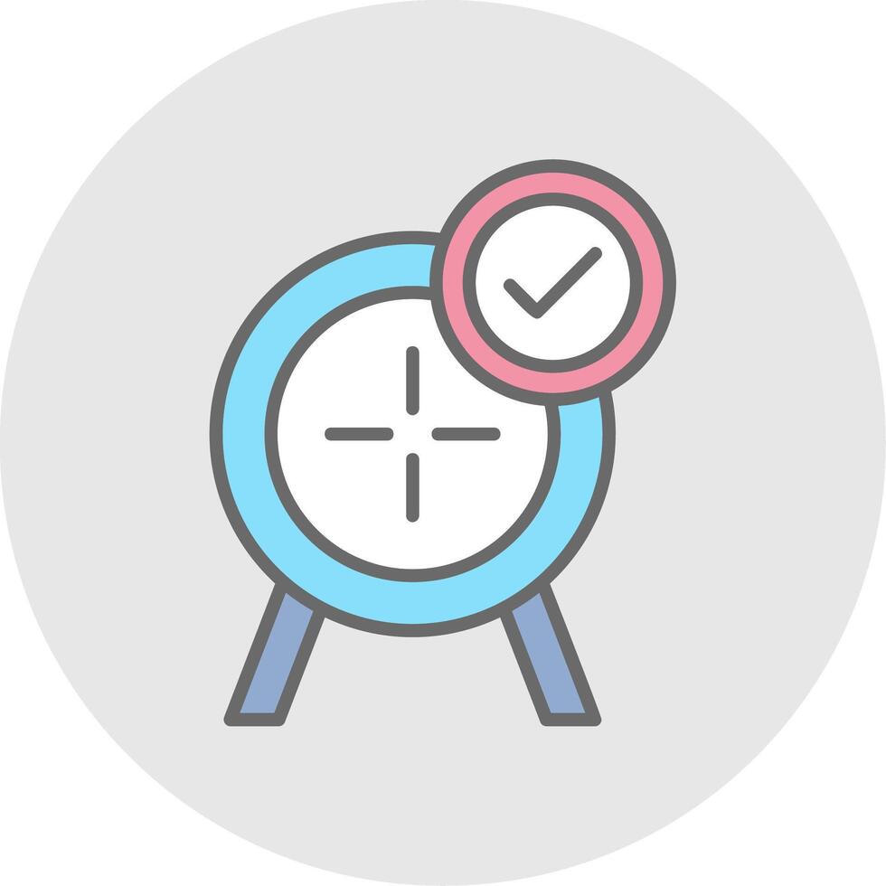 Target Line Filled Light Icon vector
