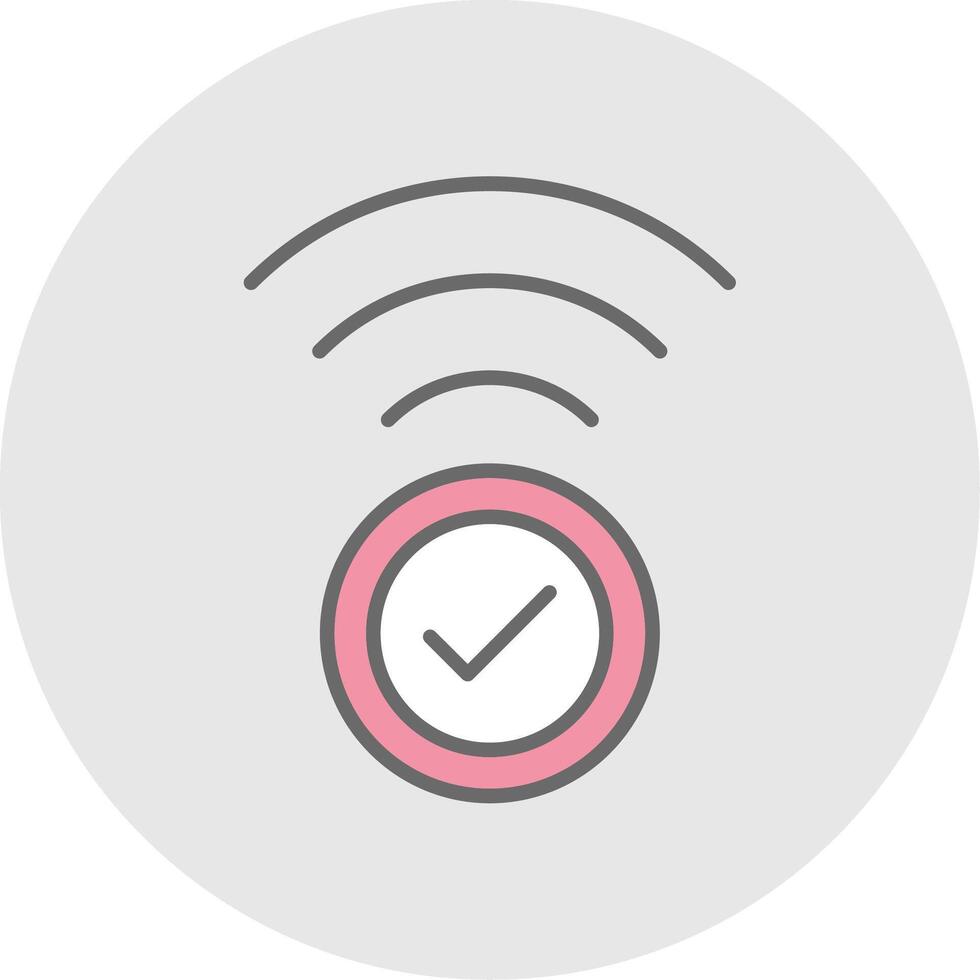 Wifi línea lleno ligero icono vector