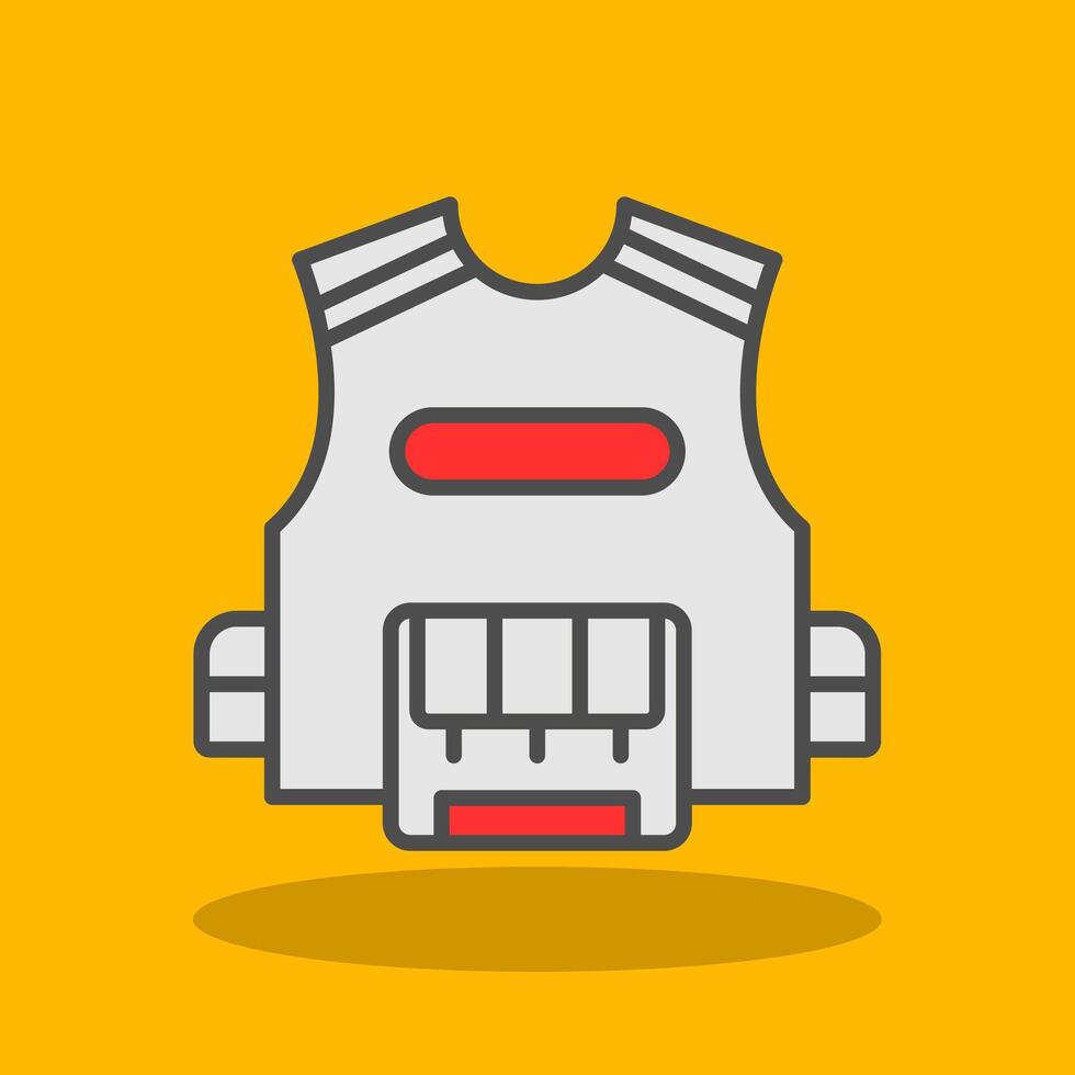 Vest Filled Shadow Icon vector