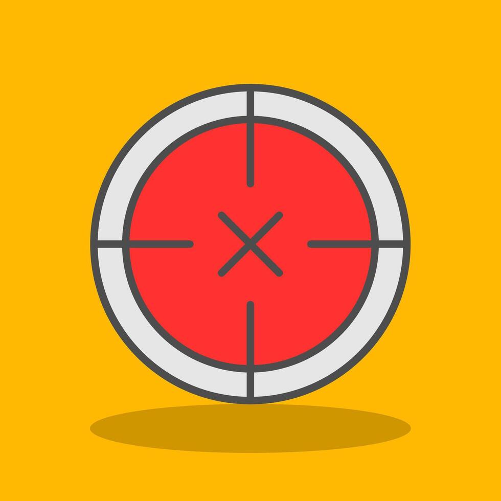 Scope Filled Shadow Icon vector