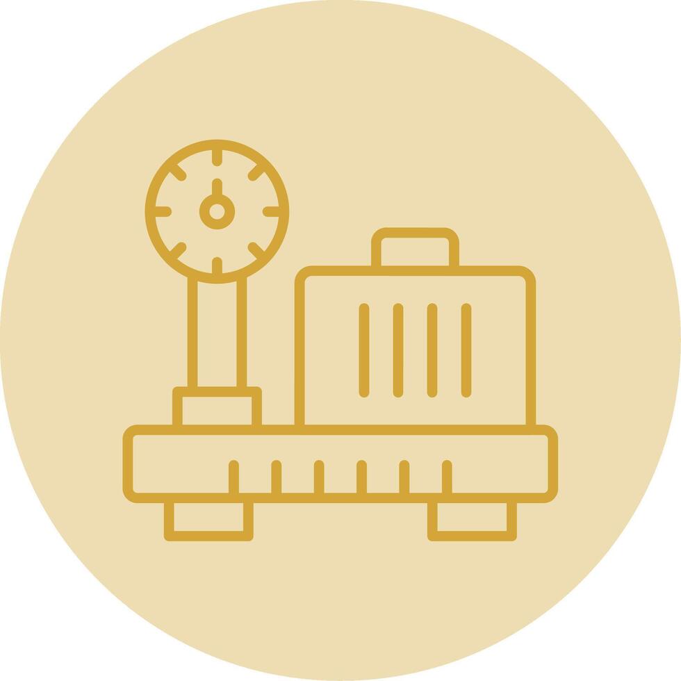 Scales Line Yellow Circle Icon vector
