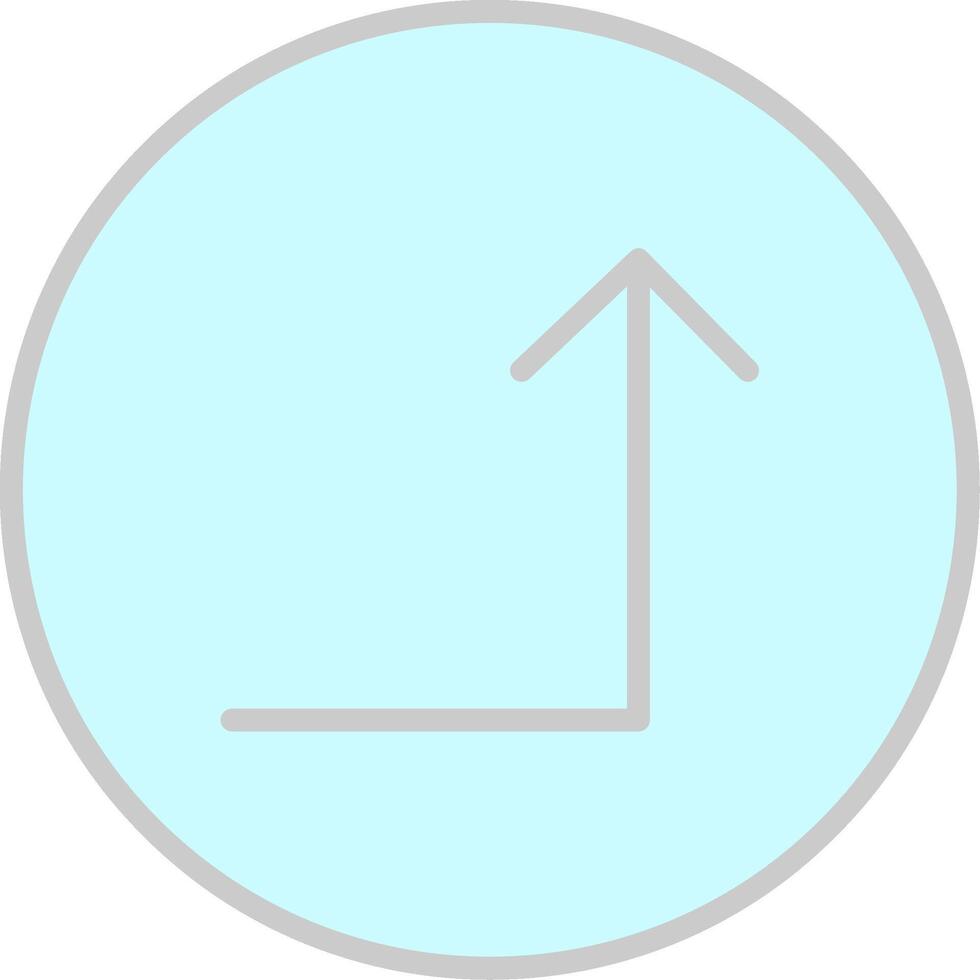 Turn Up Line Filled Light Icon vector