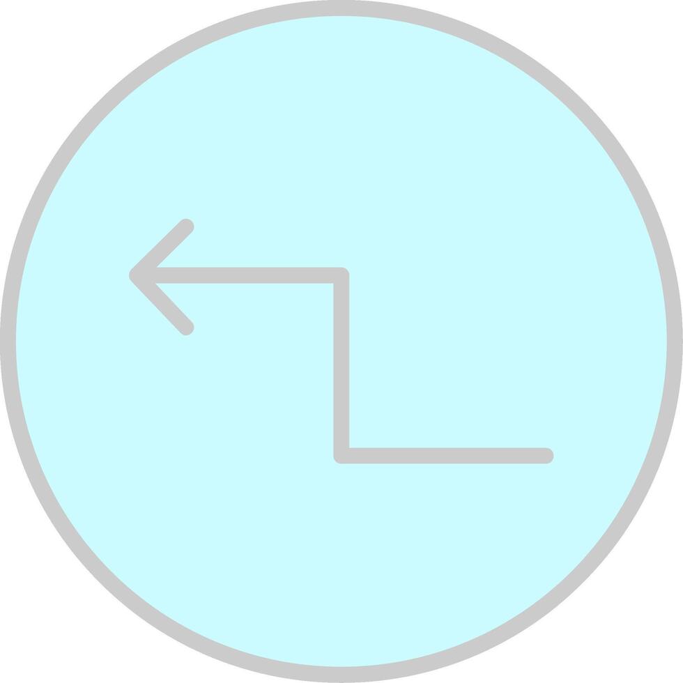 Zigzag Arrow Line Filled Light Icon vector
