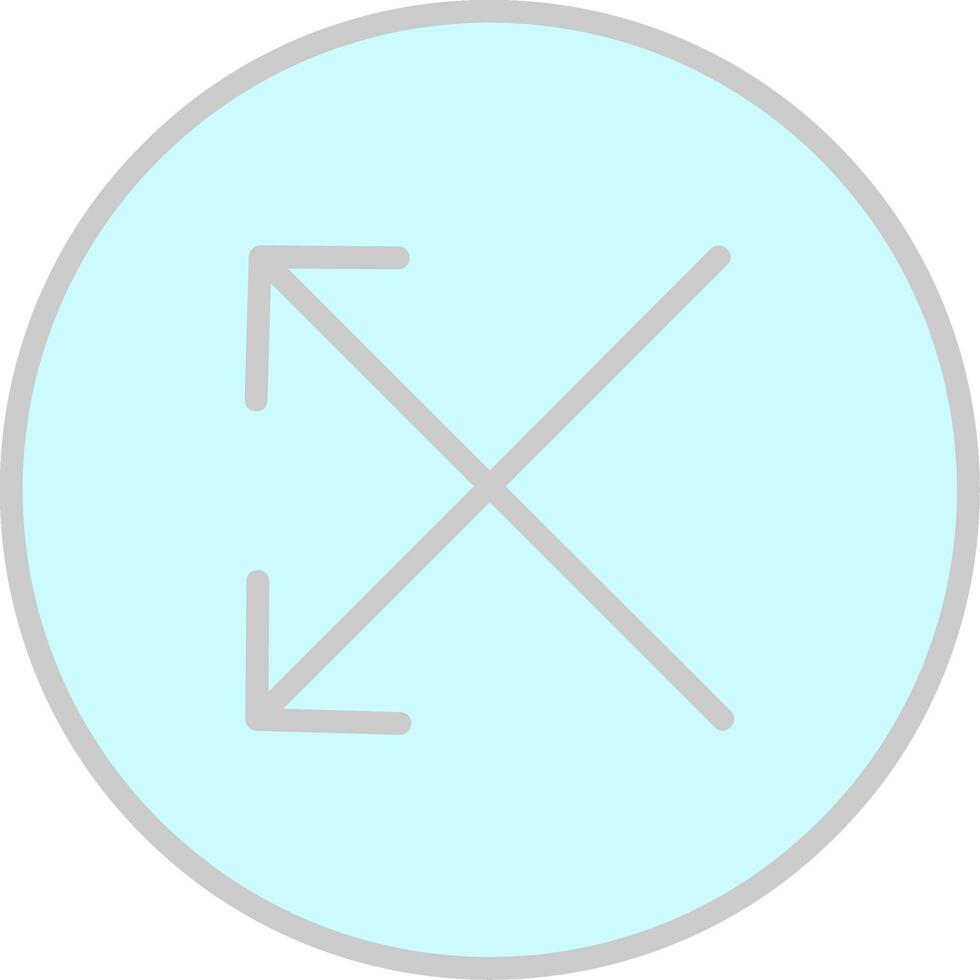 Intersect Line Filled Light Icon vector