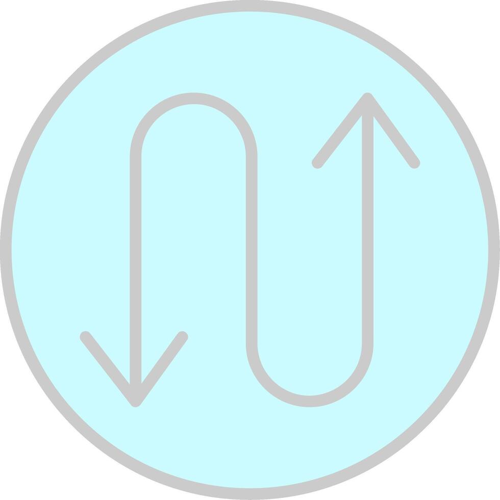 Zigzag Line Filled Light Icon vector