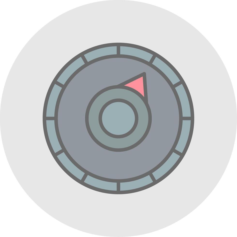 Gauge Line Filled Light Icon vector