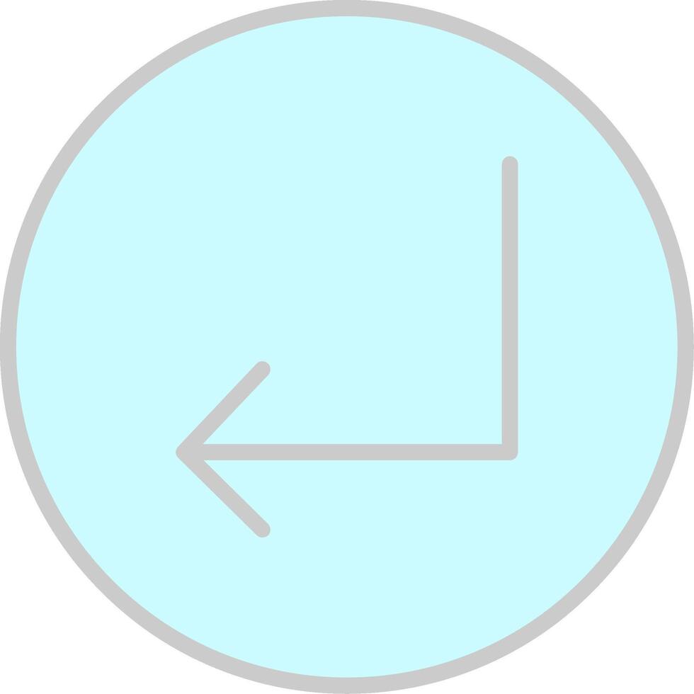 Turn Line Filled Light Icon vector