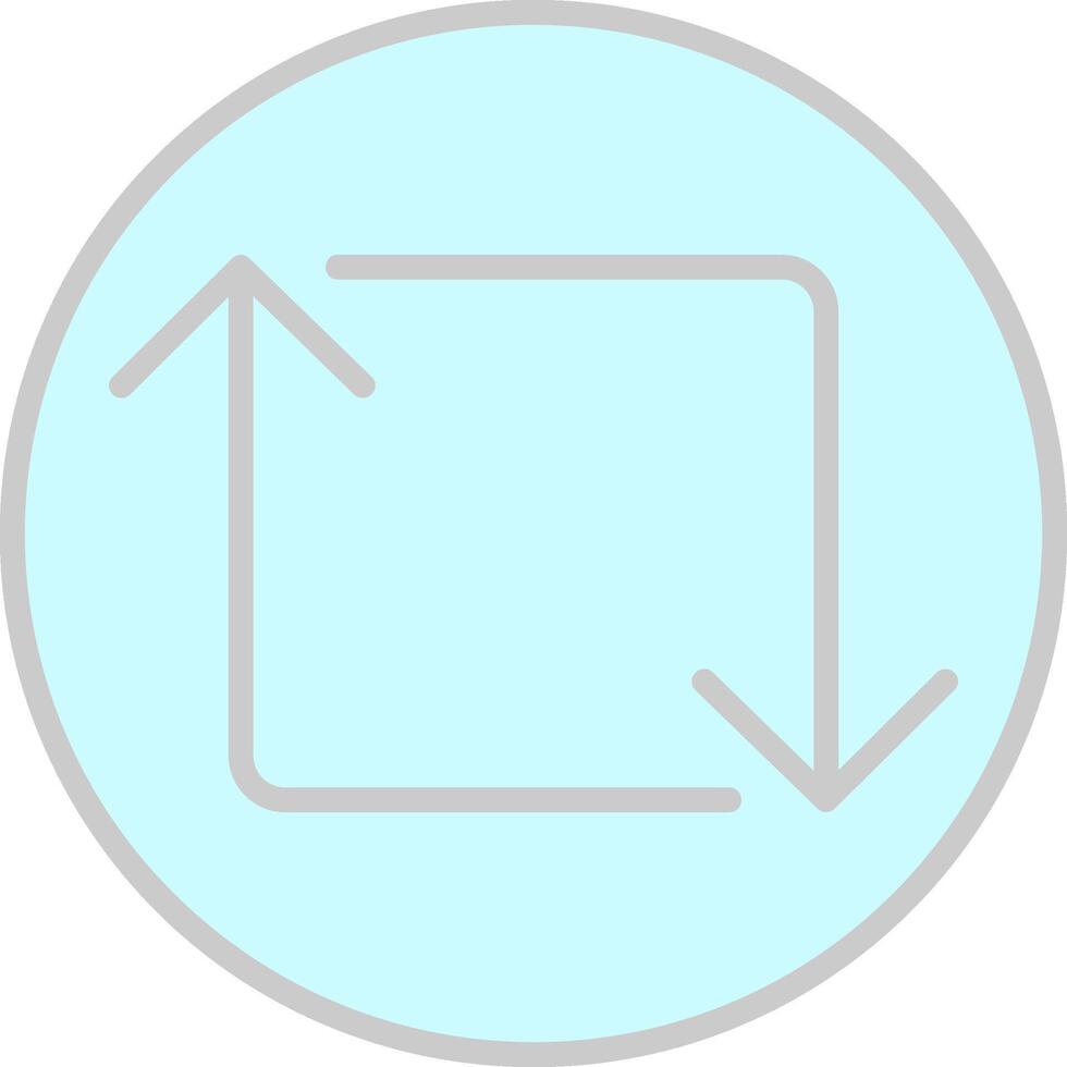 Loop Line Filled Light Icon vector