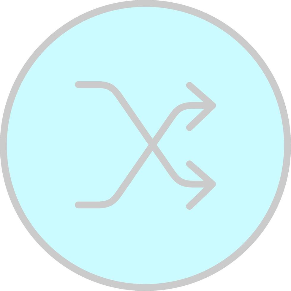 Shuffle Line Filled Light Icon vector