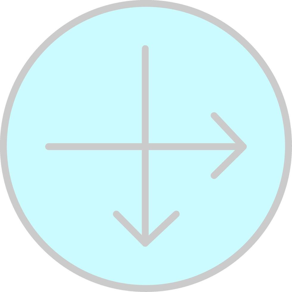 Intersect Line Filled Light Icon vector
