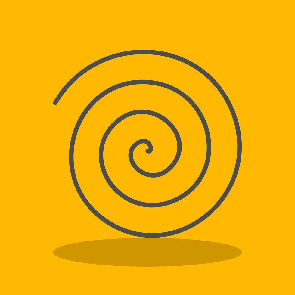 Spin Drum Filled Shadow Icon vector