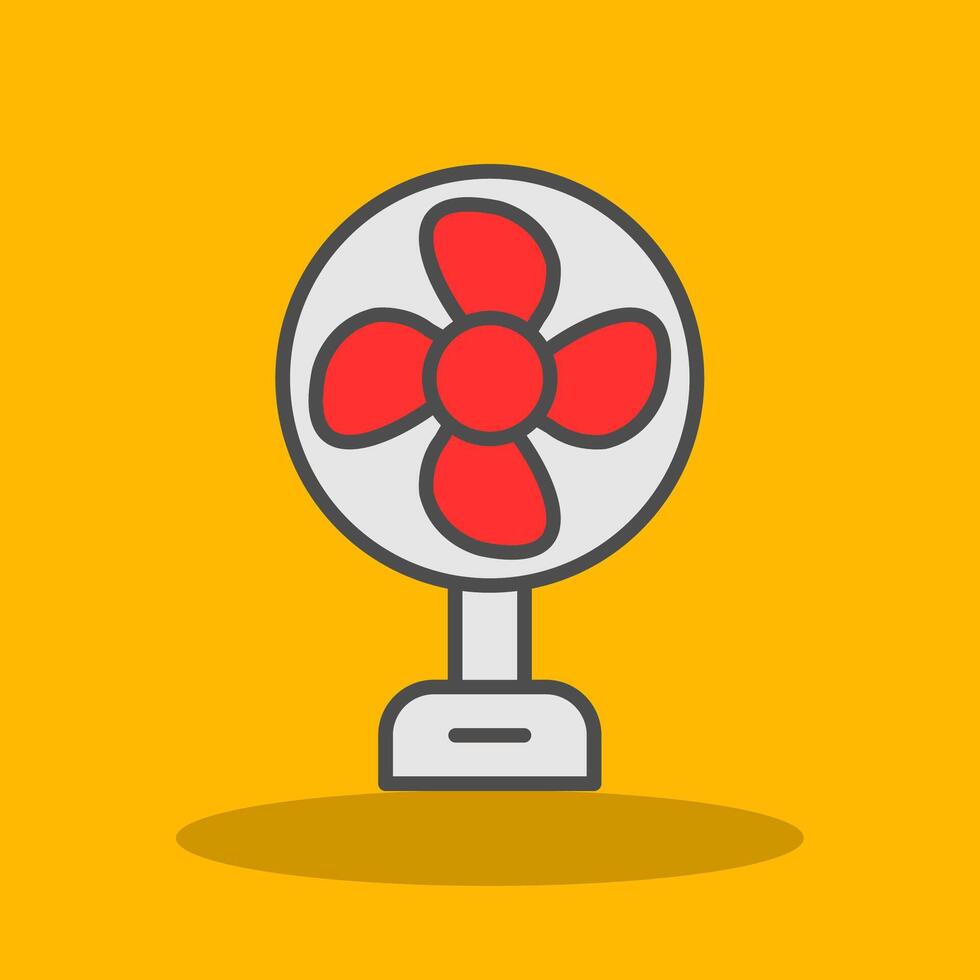 Fan Filled Shadow Icon vector