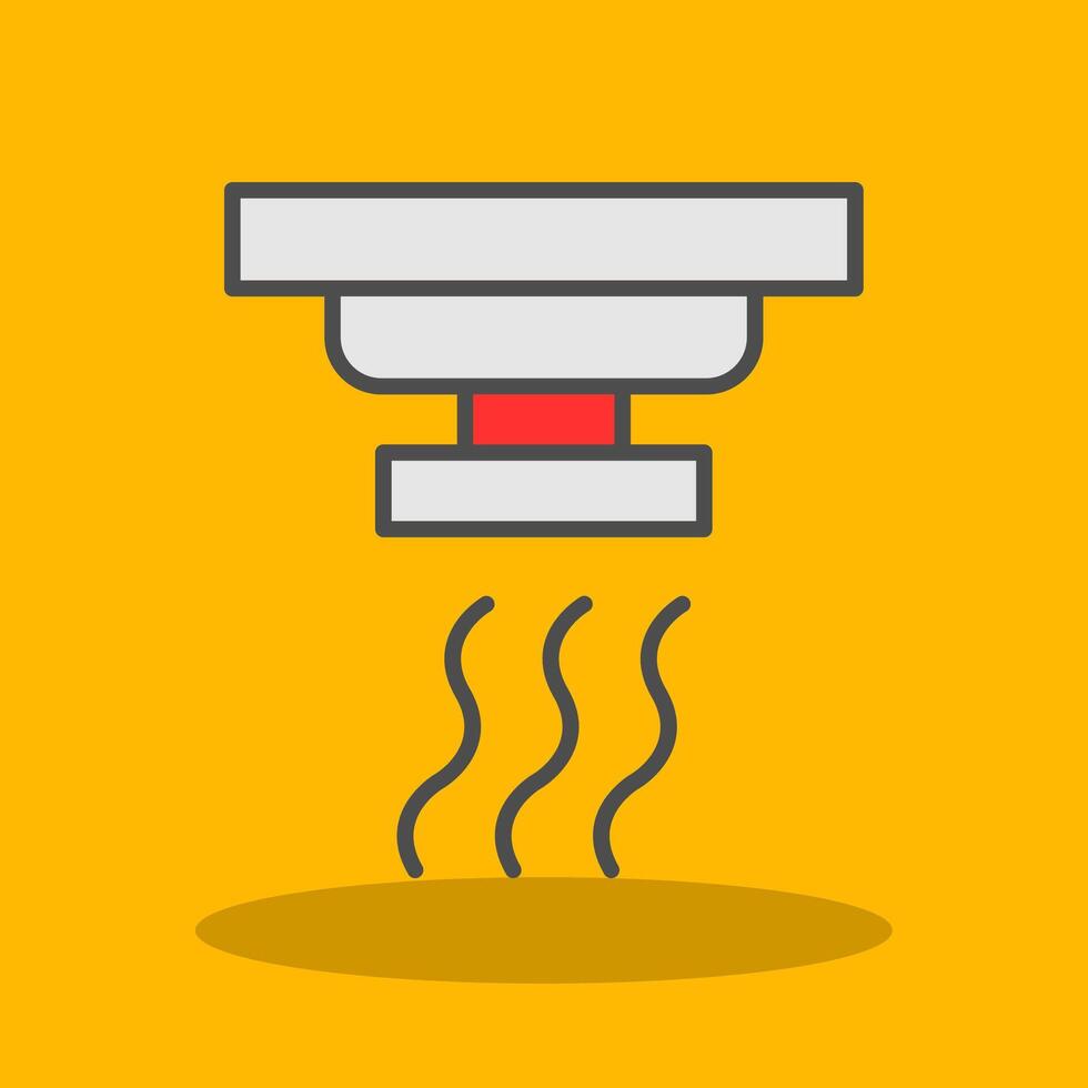 Smoke Detector Filled Shadow Icon vector