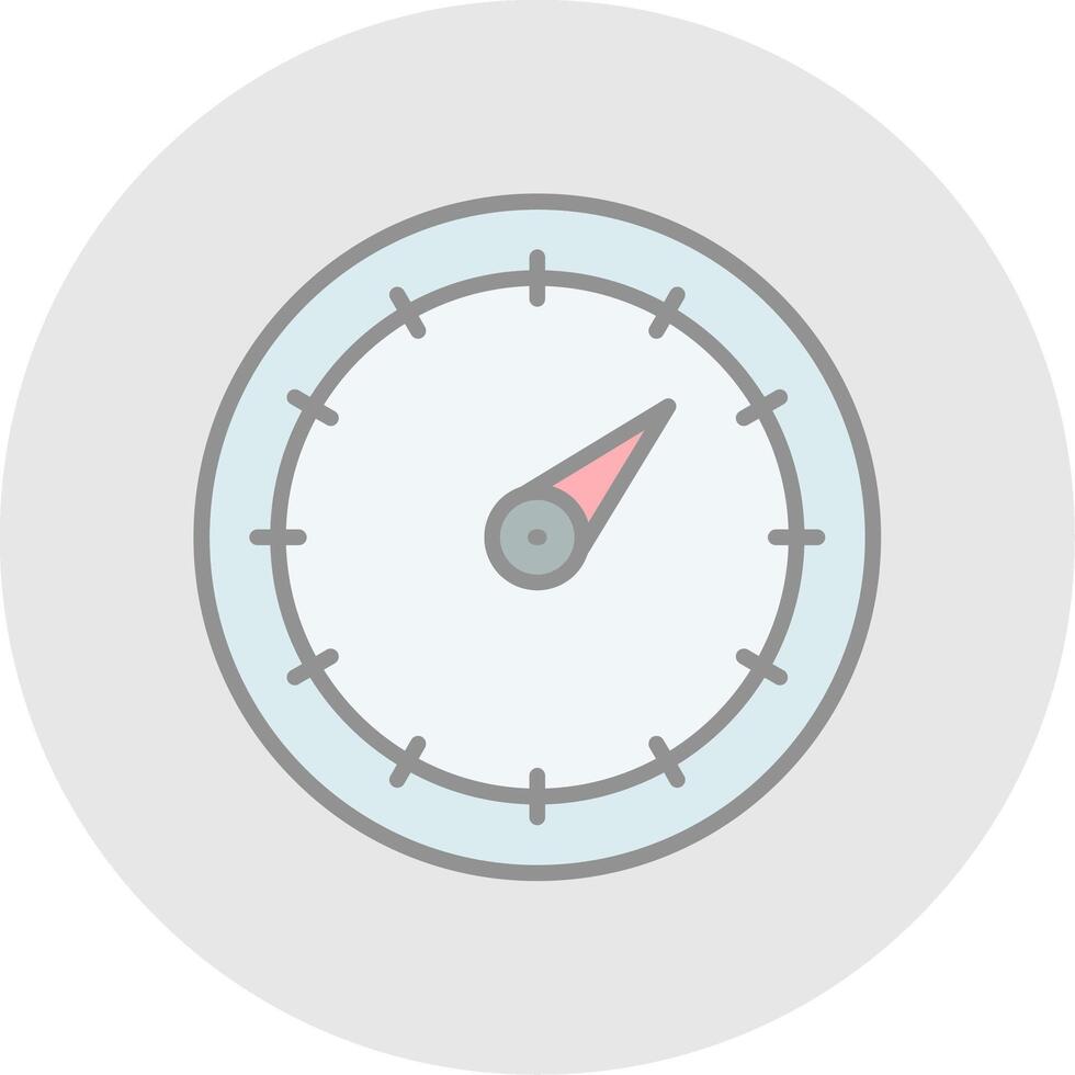 Pressure Gauge Line Filled Light Icon vector