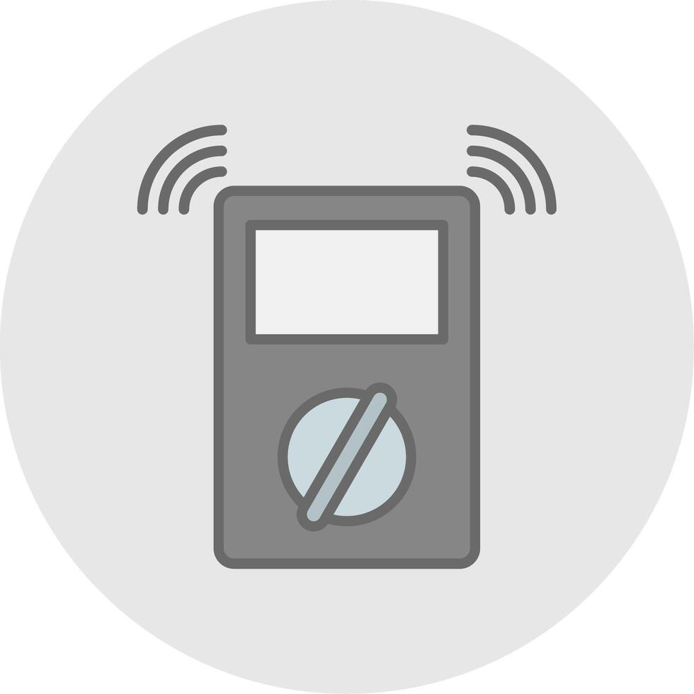 Metre Line Filled Light Icon vector