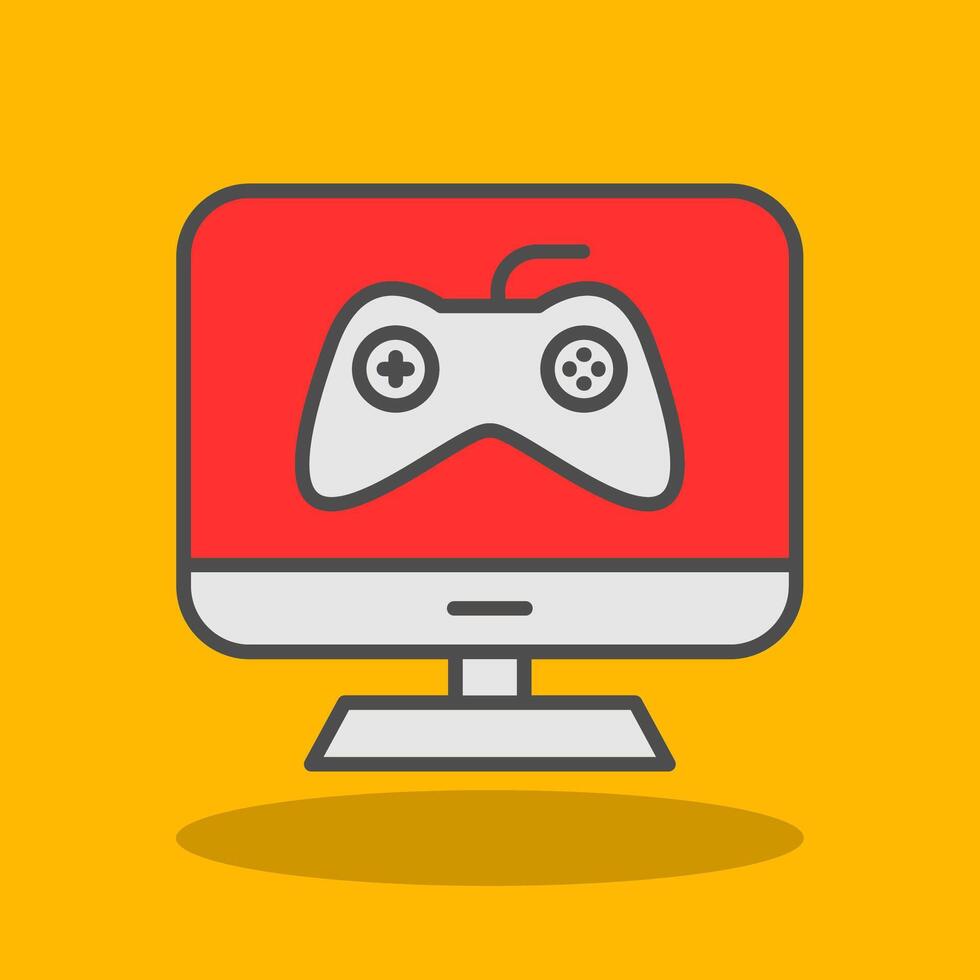 Screen Filled Shadow Icon vector