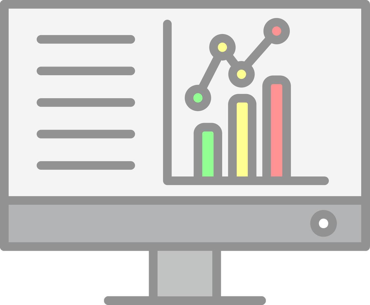 Dashboard Line Filled Light Icon vector