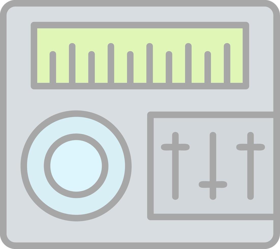 Sound Mixer Line Filled Light Icon vector
