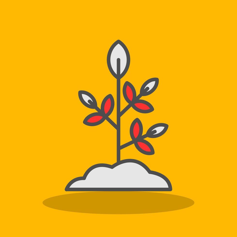 Plant Filled Shadow Icon vector