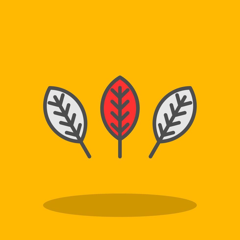 Croton Filled Shadow Icon vector