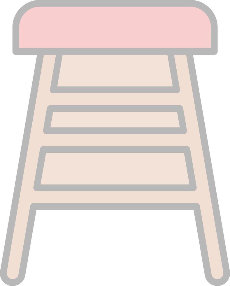 Bar Stool Line Filled Light Icon vector