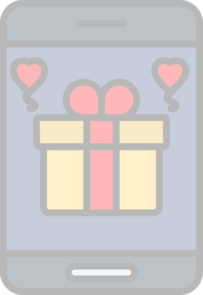 Message Line Filled Light Icon vector