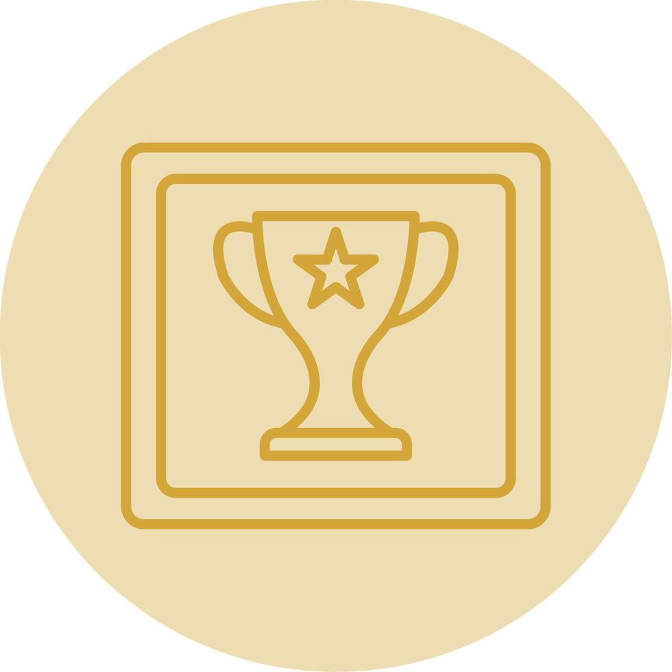Frame Line Yellow Circle Icon vector