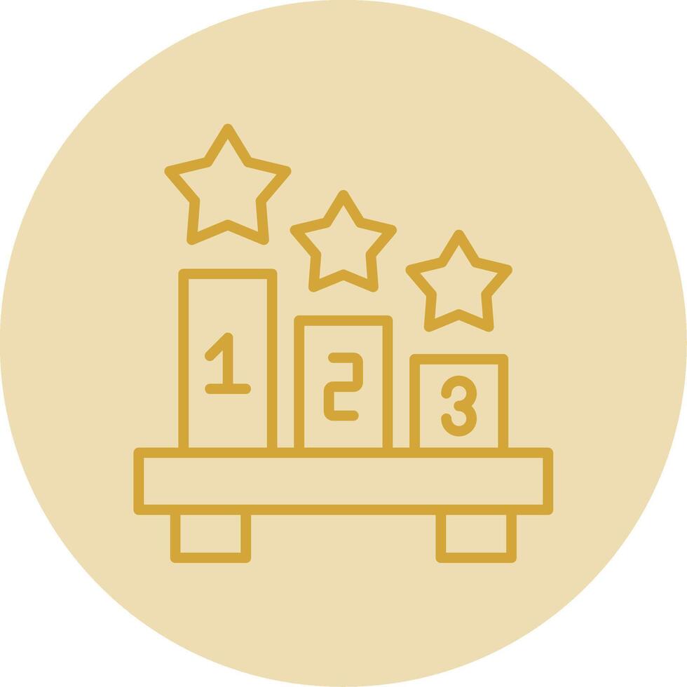 Number Line Yellow Circle Icon vector