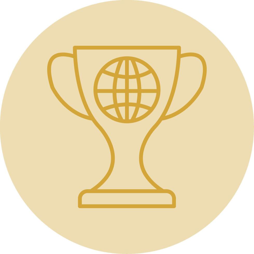 World Line Yellow Circle Icon vector