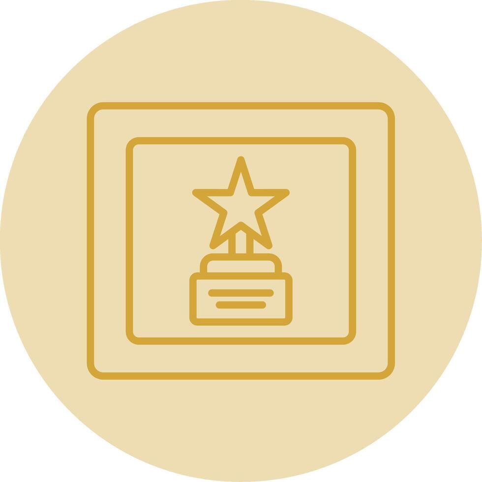 Frame Line Yellow Circle Icon vector