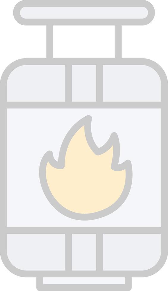 Gas Cylinder Line Filled Light Icon vector