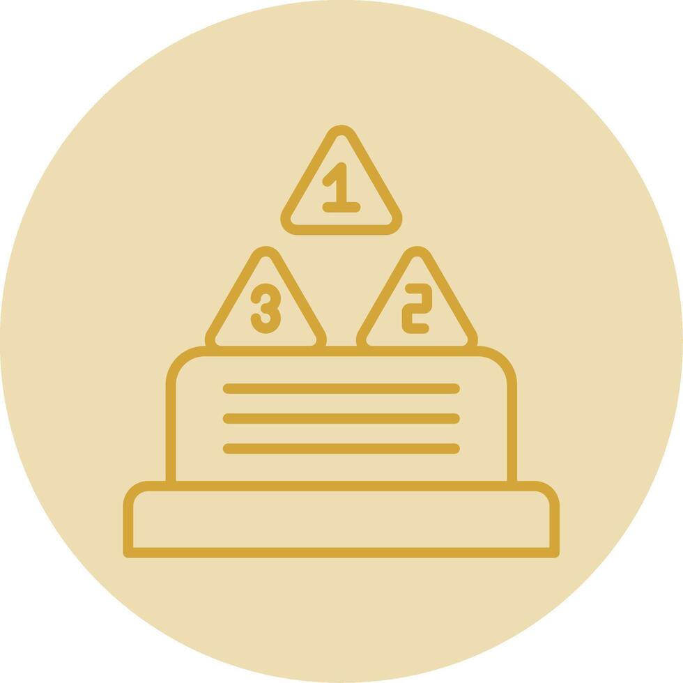 Number Line Yellow Circle Icon vector