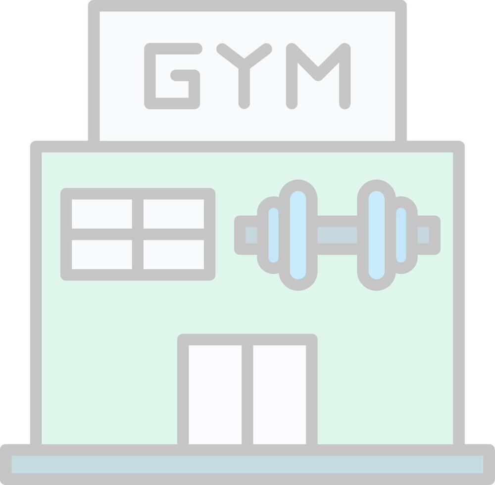 Gym Line Filled Light Icon vector