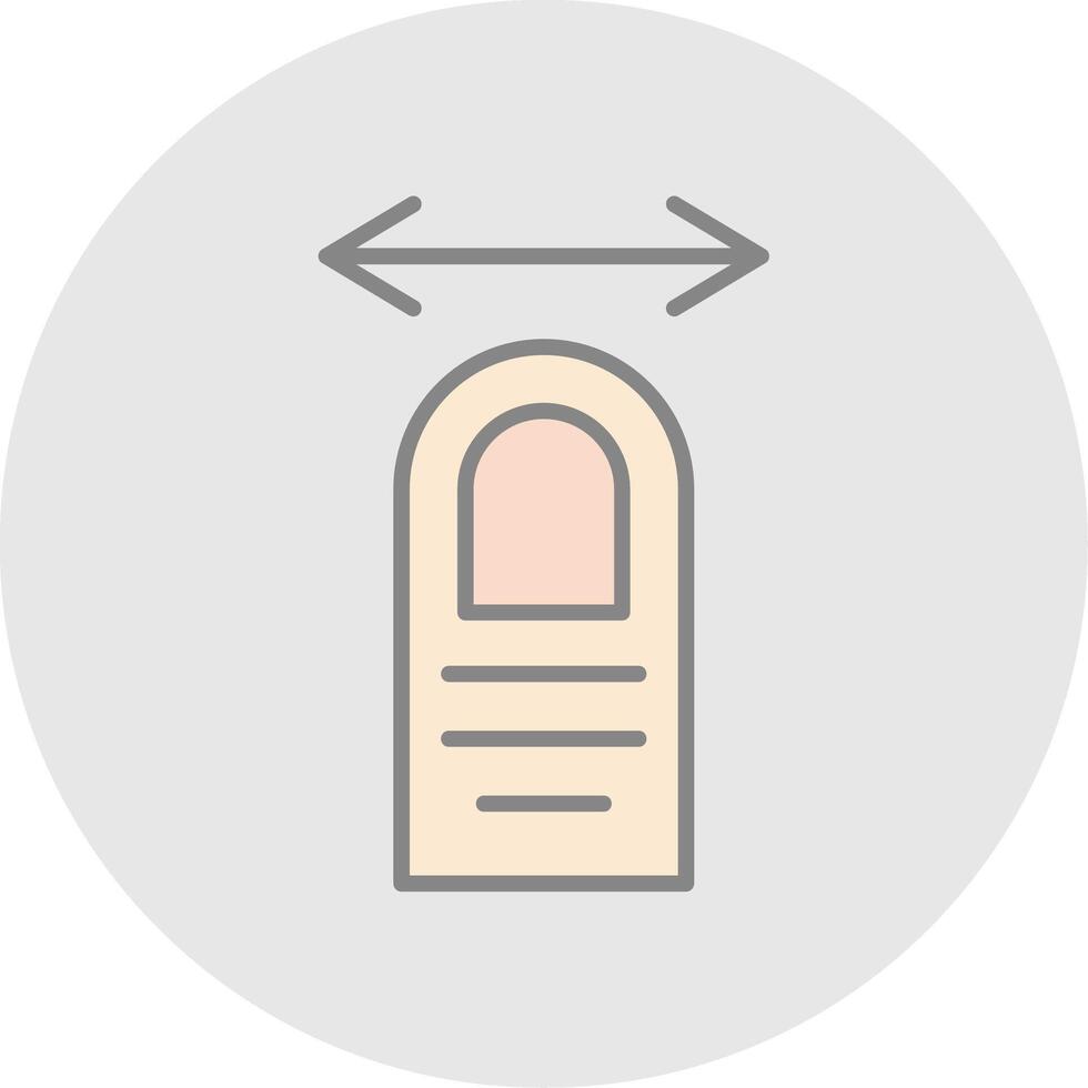 Tap Drag Line Filled Light Icon vector