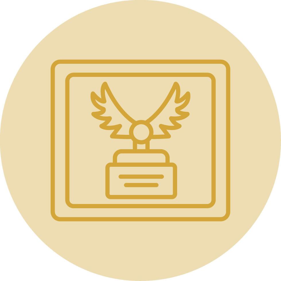 Frame Line Yellow Circle Icon vector