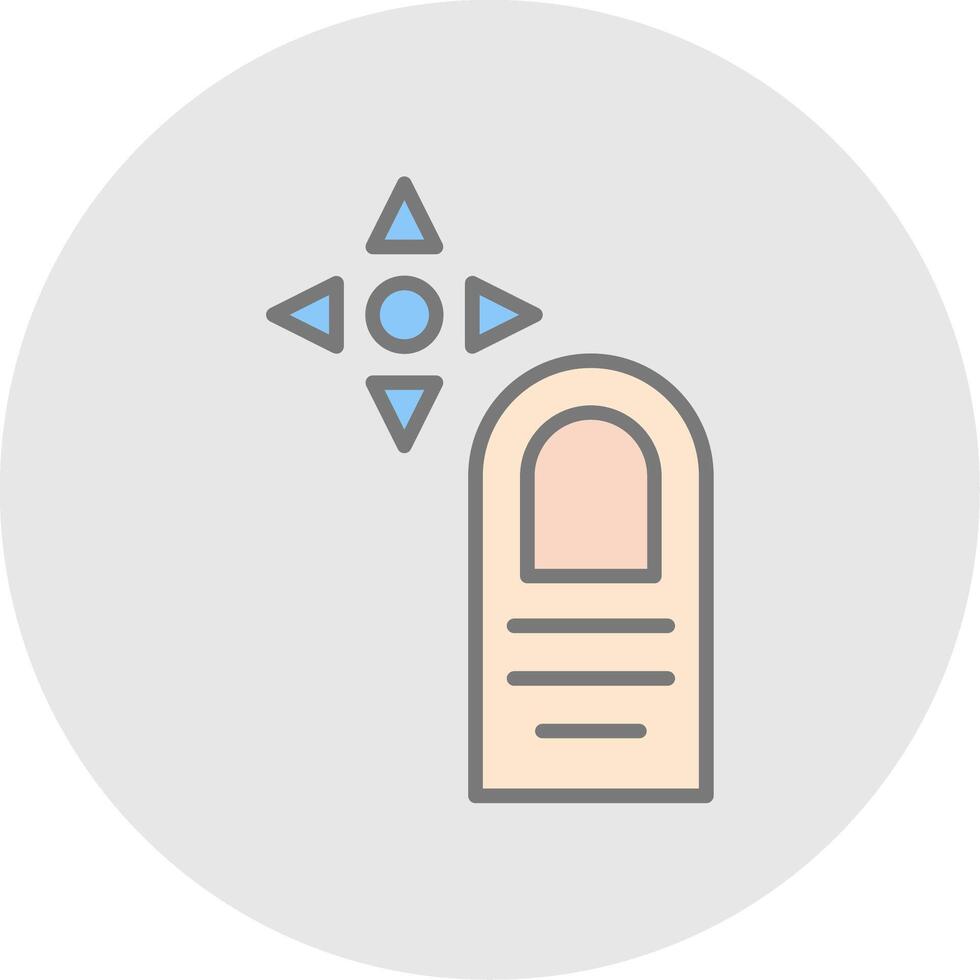 Drag Line Filled Light Icon vector